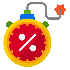 clock flat style icon