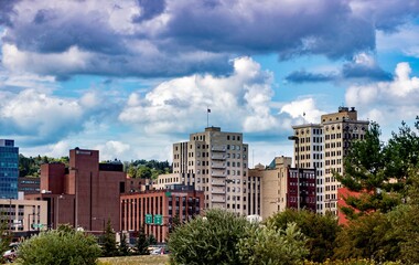 Cityscape with Dramatic  Sky