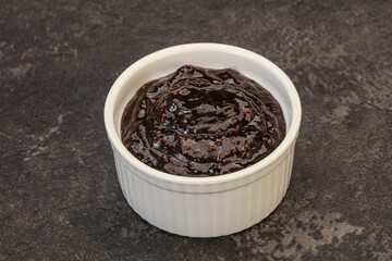 Black Pepper sauce in the bowl