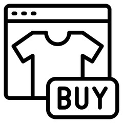 buy outline style icon