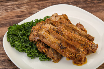 Stewed pork ribs with spices