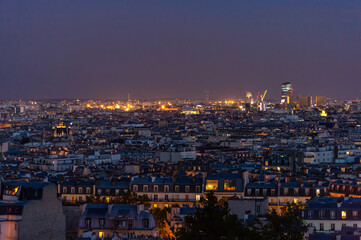 Plakat Montmartre in Paris. Cultural place, and the highest place in Paris