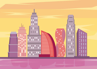 Obraz premium metropolis buildings cityscape