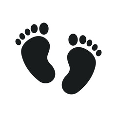 footprint icons symbol vector elements for infographic web