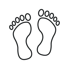 Fototapeta na wymiar footprint icons symbol vector elements for infographic web
