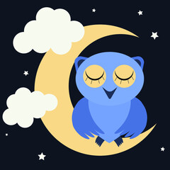 owl on the moon   