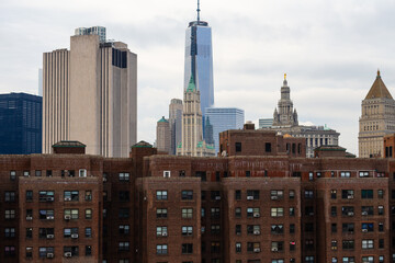 Fototapeta na wymiar Old and new high-rise buildings in Manhattan, New York City