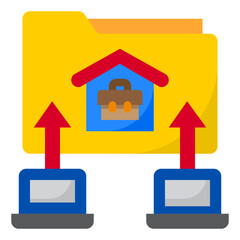 Fototapeta premium home flat style icon