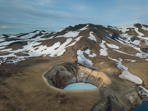 Askja from the air.  Central Highlands.  Iceland