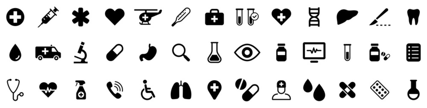 Medical icons set. Medicine icon. Vector