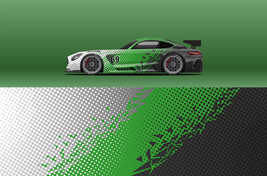 Abstract Race car wrap sticker design and sports background for daily use racing livery or car vinyl stickers	