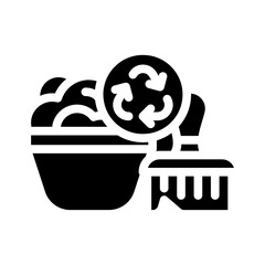 soap dispenser zero waste glyph icon vector. soap dispenser zero waste sign. isolated contour symbol black illustration