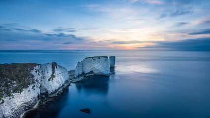 Old Harry Rocks Dorset Isle of Purbeck Coastline at Sunrise