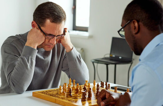 Two men playing chess.