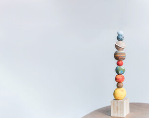 space planet stacking toy (no pluto) 