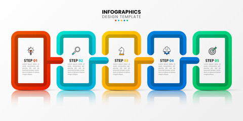 Infographic design template. Creative concept with 5 steps