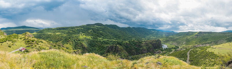 panorama of the green mountains