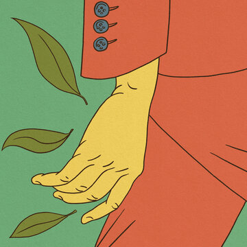 Relaxed hand in walk