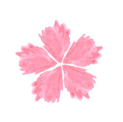 Delicate watercolor flower for greeting card, scrapbook design