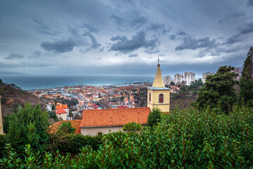 Obraz premium Panorama of City of Rijeka.Croatia.