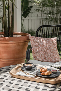 Summer patio breakfast
