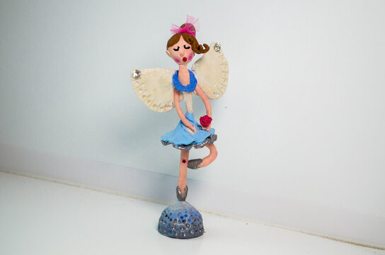 Angel molded from plasticine