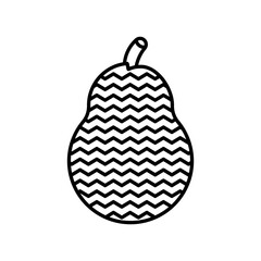 pear isolated on white background. Outline Icon. Black. For Logo,Icon,Symbol and Sign