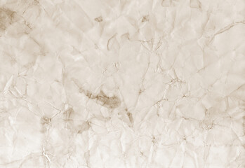 Weathered watercolor beige background. Aged paper crumpled texture.