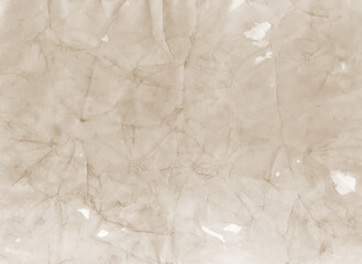 Weathered watercolor background. Aged paper crumpled texture.