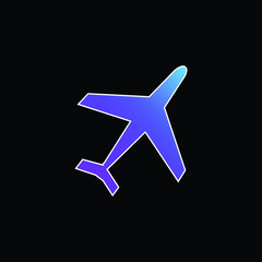 Airliner blue gradient vector icon