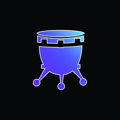 African Drum With Stand blue gradient vector icon