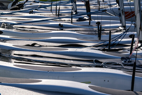 Rows of Catamarans