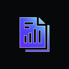 Bar Graph blue gradient vector icon