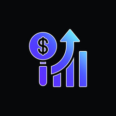 Analytics blue gradient vector icon