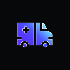 Ambulance blue gradient vector icon
