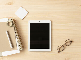 Minimal Desk Scene and Electronic Supplies