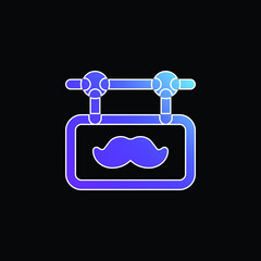 Barber blue gradient vector icon