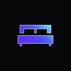 Bed blue gradient vector icon