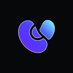 Beans blue gradient vector icon