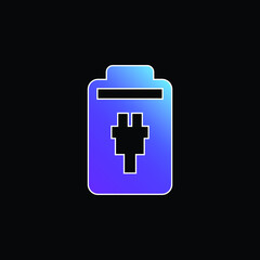 Battery blue gradient vector icon