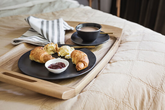 Hotel breakfast tray