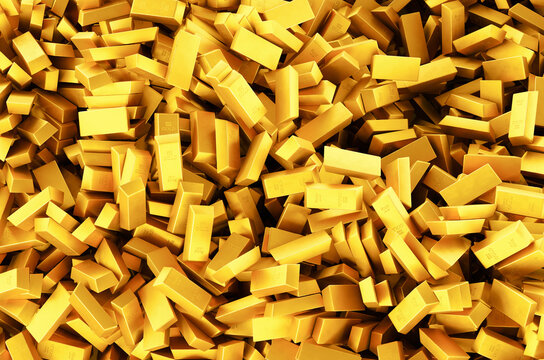 Gold bars bullion as cast bars 