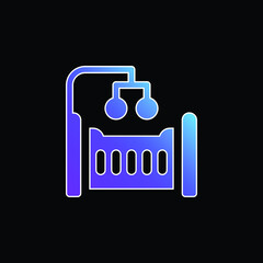 Baby Crib blue gradient vector icon