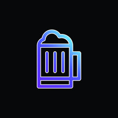 Beer blue gradient vector icon