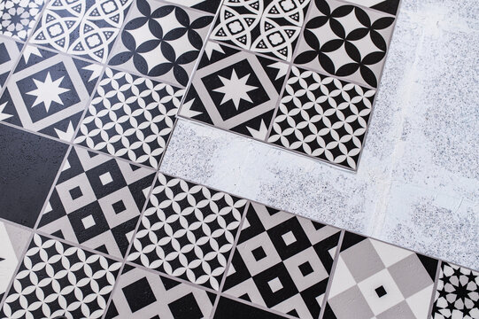 Vinyl stickers on floor