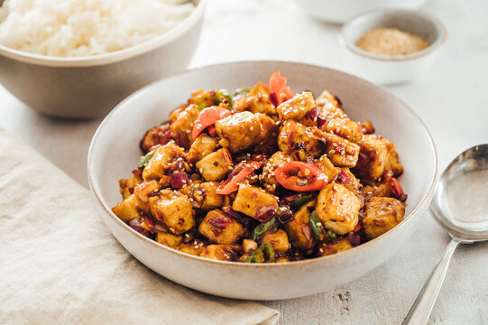Food: Spicy crunchy garlic Tofu