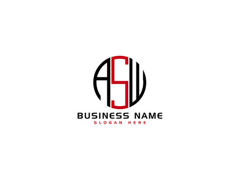 Letter ASW Logo Icon Vector Image Design For All Business