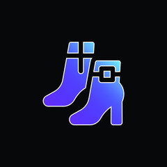 Boots blue gradient vector icon