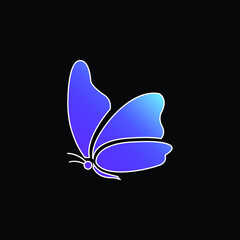 Big Wing Butterfly blue gradient vector icon