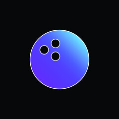Bowling blue gradient vector icon